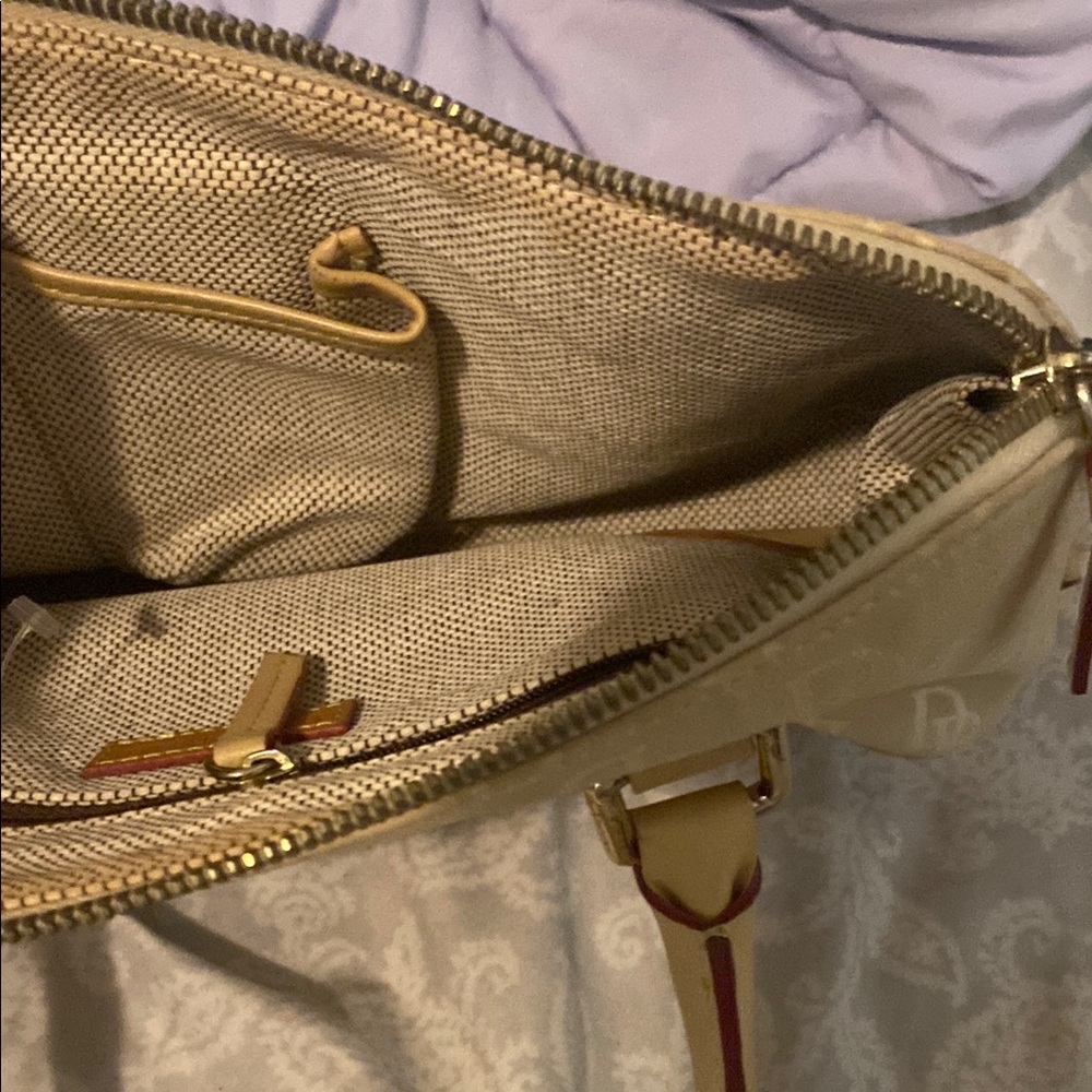 Dooney & Bourke Tan Monogram Satchel - Picture 9 of 10